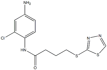 N-(4-amino-2-chlorophenyl)-4-(1,3,4-thiadiazol-2-ylsulfanyl)butanamide Struktur