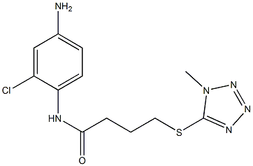 N-(4-amino-2-chlorophenyl)-4-[(1-methyl-1H-1,2,3,4-tetrazol-5-yl)sulfanyl]butanamide Struktur