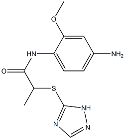 N-(4-amino-2-methoxyphenyl)-2-(1H-1,2,4-triazol-5-ylsulfanyl)propanamide Struktur