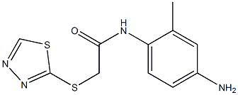 N-(4-amino-2-methylphenyl)-2-(1,3,4-thiadiazol-2-ylsulfanyl)acetamide Struktur