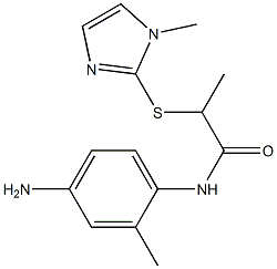 N-(4-amino-2-methylphenyl)-2-[(1-methyl-1H-imidazol-2-yl)sulfanyl]propanamide Struktur