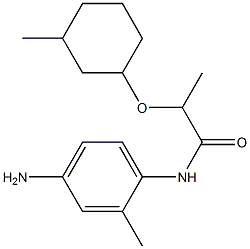 N-(4-amino-2-methylphenyl)-2-[(3-methylcyclohexyl)oxy]propanamide Struktur