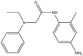 N-(4-amino-2-methylphenyl)-2-[ethyl(phenyl)amino]acetamide Struktur