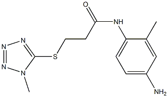 N-(4-amino-2-methylphenyl)-3-[(1-methyl-1H-1,2,3,4-tetrazol-5-yl)sulfanyl]propanamide Struktur