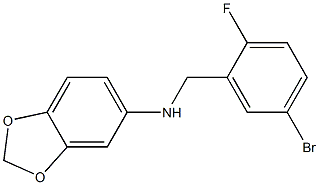 N-[(5-bromo-2-fluorophenyl)methyl]-2H-1,3-benzodioxol-5-amine Struktur