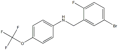 N-[(5-bromo-2-fluorophenyl)methyl]-4-(trifluoromethoxy)aniline Struktur