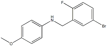 N-[(5-bromo-2-fluorophenyl)methyl]-4-methoxyaniline Struktur