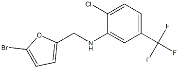 N-[(5-bromofuran-2-yl)methyl]-2-chloro-5-(trifluoromethyl)aniline Struktur