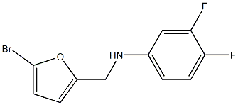 N-[(5-bromofuran-2-yl)methyl]-3,4-difluoroaniline Struktur