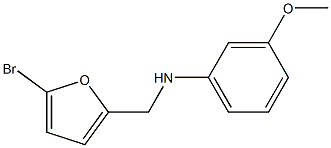 N-[(5-bromofuran-2-yl)methyl]-3-methoxyaniline Struktur