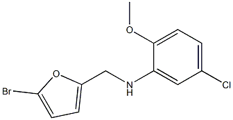 N-[(5-bromofuran-2-yl)methyl]-5-chloro-2-methoxyaniline Struktur