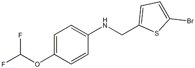 N-[(5-bromothiophen-2-yl)methyl]-4-(difluoromethoxy)aniline Struktur