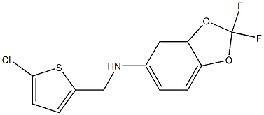 N-[(5-chlorothiophen-2-yl)methyl]-2,2-difluoro-2H-1,3-benzodioxol-5-amine Struktur