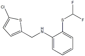 N-[(5-chlorothiophen-2-yl)methyl]-2-[(difluoromethyl)sulfanyl]aniline Struktur