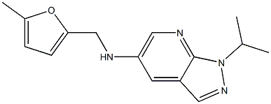 N-[(5-methylfuran-2-yl)methyl]-1-(propan-2-yl)-1H-pyrazolo[3,4-b]pyridin-5-amine Struktur