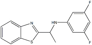 N-[1-(1,3-benzothiazol-2-yl)ethyl]-3,5-difluoroaniline Struktur