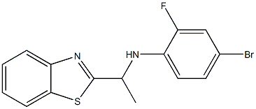 N-[1-(1,3-benzothiazol-2-yl)ethyl]-4-bromo-2-fluoroaniline Struktur