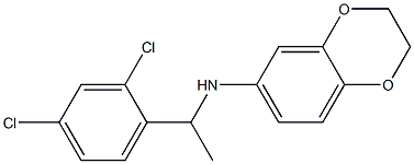 N-[1-(2,4-dichlorophenyl)ethyl]-2,3-dihydro-1,4-benzodioxin-6-amine Struktur