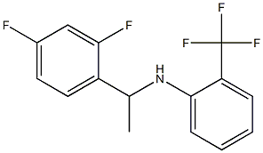 N-[1-(2,4-difluorophenyl)ethyl]-2-(trifluoromethyl)aniline Struktur