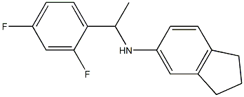 N-[1-(2,4-difluorophenyl)ethyl]-2,3-dihydro-1H-inden-5-amine Struktur