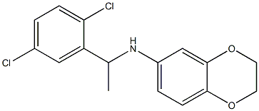 N-[1-(2,5-dichlorophenyl)ethyl]-2,3-dihydro-1,4-benzodioxin-6-amine Struktur