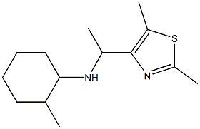 N-[1-(2,5-dimethyl-1,3-thiazol-4-yl)ethyl]-2-methylcyclohexan-1-amine Struktur