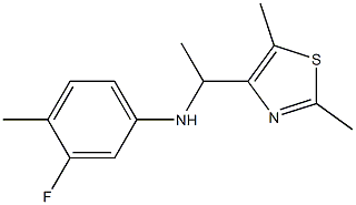 N-[1-(2,5-dimethyl-1,3-thiazol-4-yl)ethyl]-3-fluoro-4-methylaniline Struktur