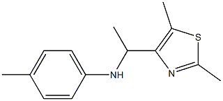 N-[1-(2,5-dimethyl-1,3-thiazol-4-yl)ethyl]-4-methylaniline Struktur