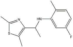 N-[1-(2,5-dimethyl-1,3-thiazol-4-yl)ethyl]-5-fluoro-2-methylaniline Struktur