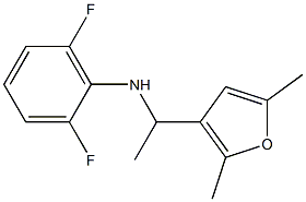 N-[1-(2,5-dimethylfuran-3-yl)ethyl]-2,6-difluoroaniline Struktur