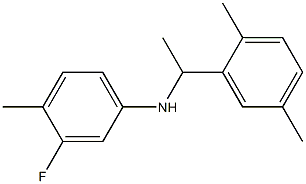 N-[1-(2,5-dimethylphenyl)ethyl]-3-fluoro-4-methylaniline Struktur