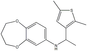 N-[1-(2,5-dimethylthiophen-3-yl)ethyl]-3,4-dihydro-2H-1,5-benzodioxepin-7-amine Struktur