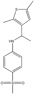 N-[1-(2,5-dimethylthiophen-3-yl)ethyl]-4-methanesulfonylaniline Struktur