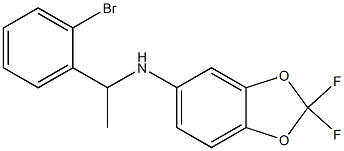 N-[1-(2-bromophenyl)ethyl]-2,2-difluoro-2H-1,3-benzodioxol-5-amine Struktur