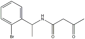 N-[1-(2-bromophenyl)ethyl]-3-oxobutanamide Struktur