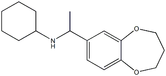 N-[1-(3,4-dihydro-2H-1,5-benzodioxepin-7-yl)ethyl]cyclohexanamine Struktur