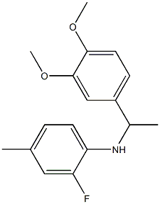 N-[1-(3,4-dimethoxyphenyl)ethyl]-2-fluoro-4-methylaniline Struktur