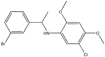 N-[1-(3-bromophenyl)ethyl]-5-chloro-2,4-dimethoxyaniline Struktur