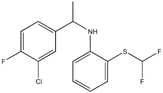 N-[1-(3-chloro-4-fluorophenyl)ethyl]-2-[(difluoromethyl)sulfanyl]aniline Struktur