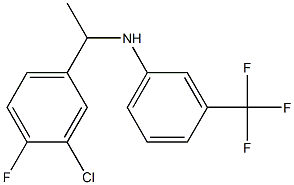 N-[1-(3-chloro-4-fluorophenyl)ethyl]-3-(trifluoromethyl)aniline Struktur