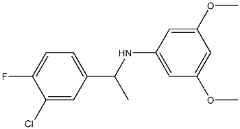 N-[1-(3-chloro-4-fluorophenyl)ethyl]-3,5-dimethoxyaniline Struktur