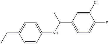 N-[1-(3-chloro-4-fluorophenyl)ethyl]-4-ethylaniline Struktur