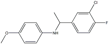 N-[1-(3-chloro-4-fluorophenyl)ethyl]-4-methoxyaniline Struktur