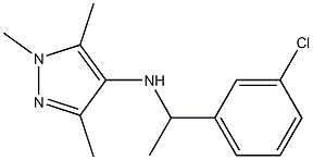 N-[1-(3-chlorophenyl)ethyl]-1,3,5-trimethyl-1H-pyrazol-4-amine Struktur