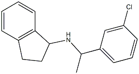 N-[1-(3-chlorophenyl)ethyl]-2,3-dihydro-1H-inden-1-amine Struktur