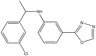 N-[1-(3-chlorophenyl)ethyl]-3-(1,3,4-oxadiazol-2-yl)aniline Struktur