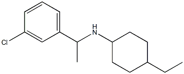 N-[1-(3-chlorophenyl)ethyl]-4-ethylcyclohexan-1-amine Struktur