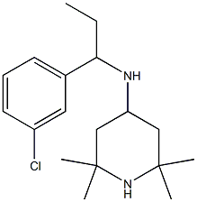 N-[1-(3-chlorophenyl)propyl]-2,2,6,6-tetramethylpiperidin-4-amine Struktur