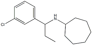 N-[1-(3-chlorophenyl)propyl]cycloheptanamine Struktur