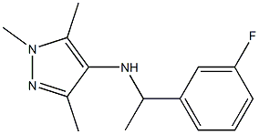 N-[1-(3-fluorophenyl)ethyl]-1,3,5-trimethyl-1H-pyrazol-4-amine Struktur